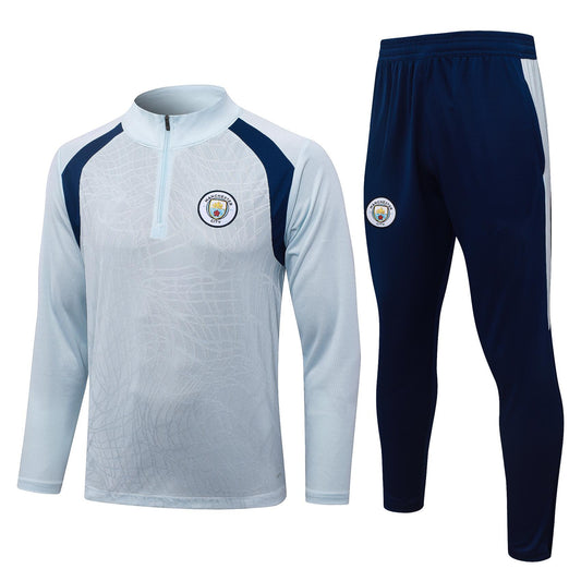 2026-27 Manchester City Light Blue Half Zip Training Suit Adults Or Children
