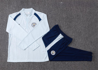 2026-27 Manchester City Light Blue Half Zip Training Suit Adults Or Children