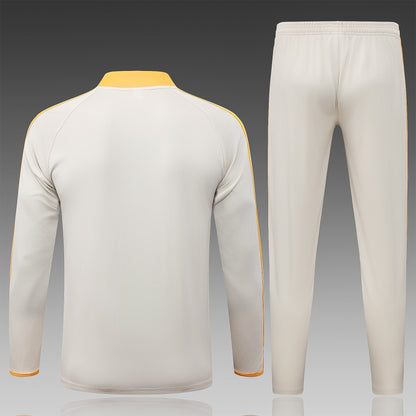 2026-27 Bayern Munich Beige collar orange Half Zip Training Suit Adults Or Children