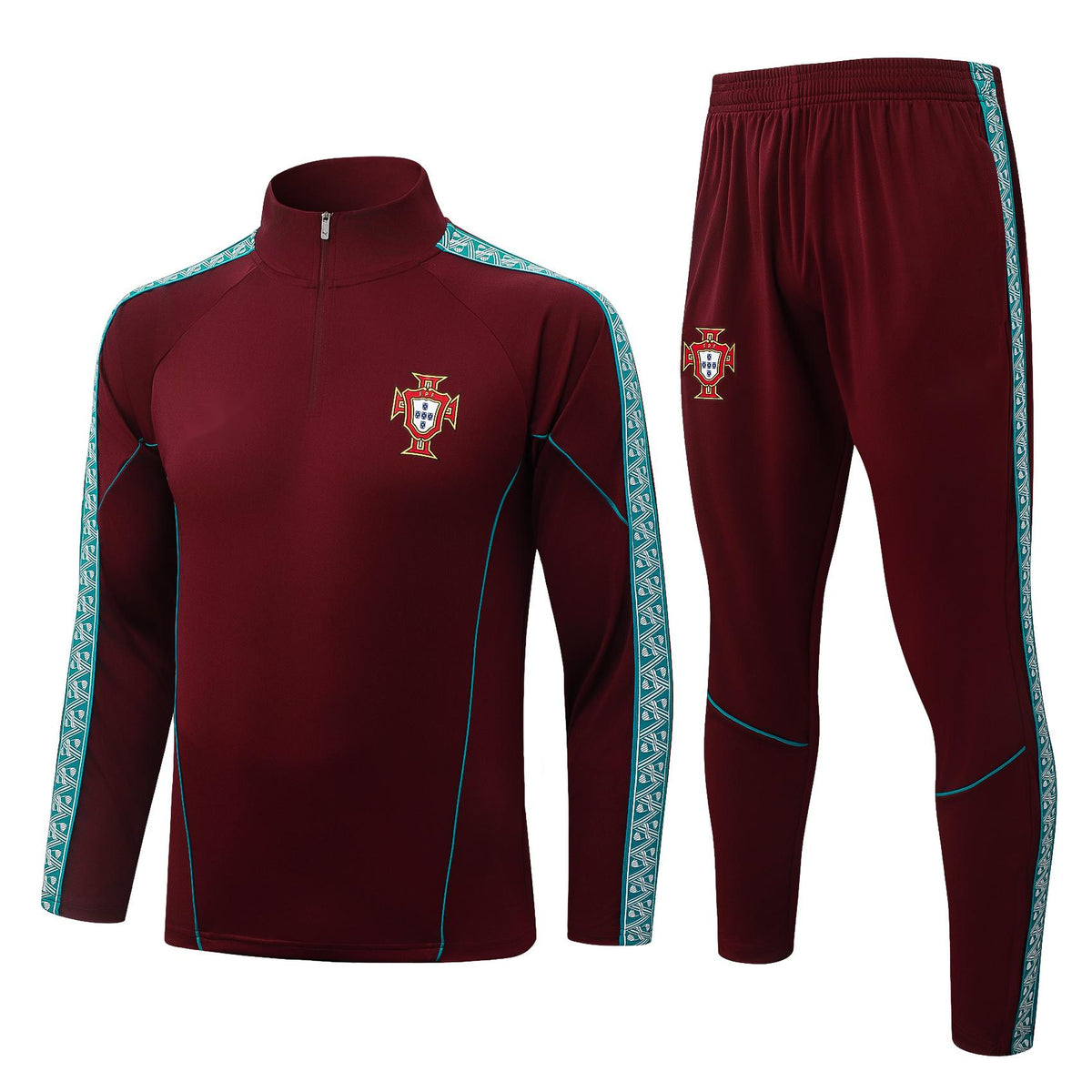2026 Portugal Jujube Half Zip Training Suit Adults Or Children