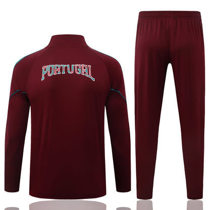 2026 Portugal Jujube Half Zip Training Suit Adults Or Children