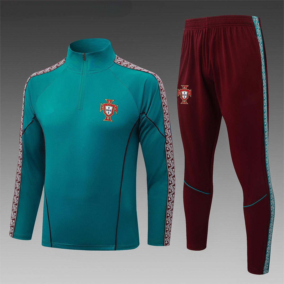 2026 Portugal Green Half Zip Training Suit Adults Or Children