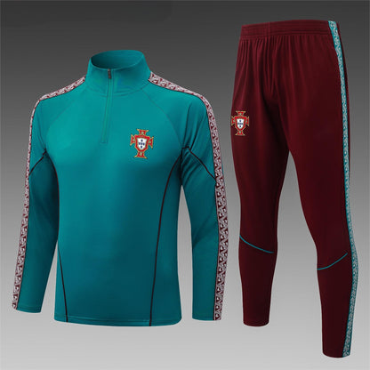 2026 Portugal Green Half Zip Training Suit Adults Or Children