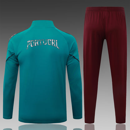 2026 Portugal Green Half Zip Training Suit Adults Or Children
