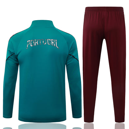 2026 Portugal Green Half Zip Training Suit Adults Or Children
