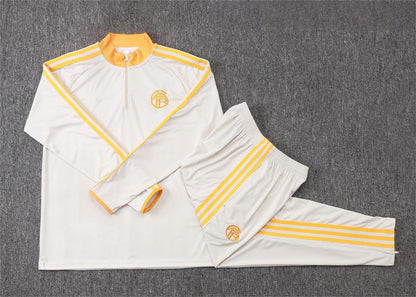 2026-27 Bayern Munich Beige collar orange Half Zip Training Suit Adults Or Children
