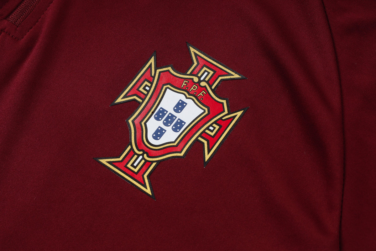 2026 Portugal Jujube Half Zip Training Suit Adults Or Children