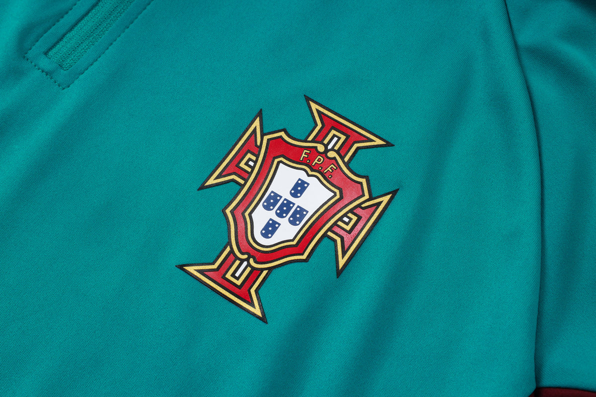 2026 Portugal Green Half Zip Training Suit Adults Or Children