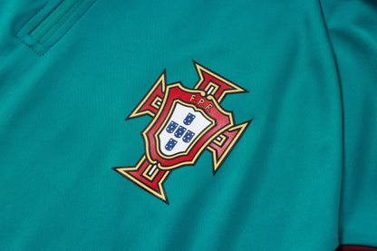 2026 Portugal Green Half Zip Training Suit Adults Or Children