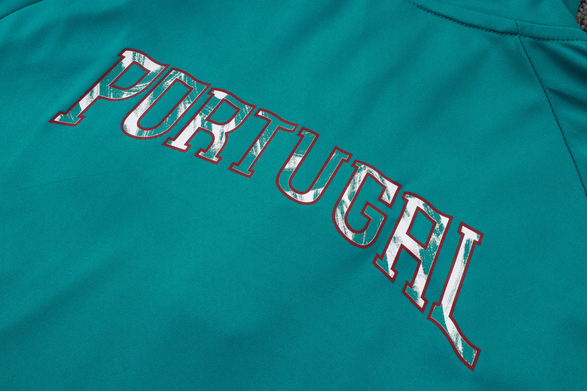 2026 Portugal Green Half Zip Training Suit Adults Or Children