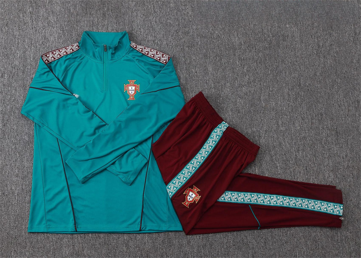 2026 Portugal Green Half Zip Training Suit Adults Or Children