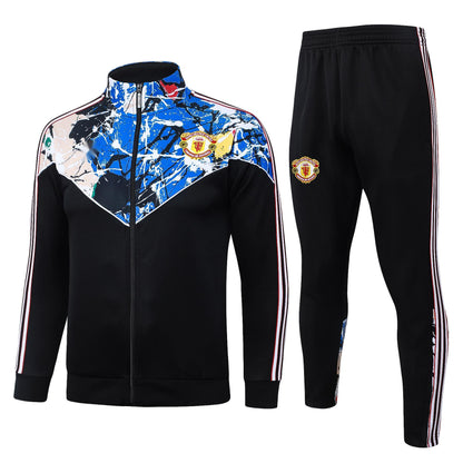 2026-27 Manchester United Black Stone Rose Full Zip Training Suit Adults Or Children