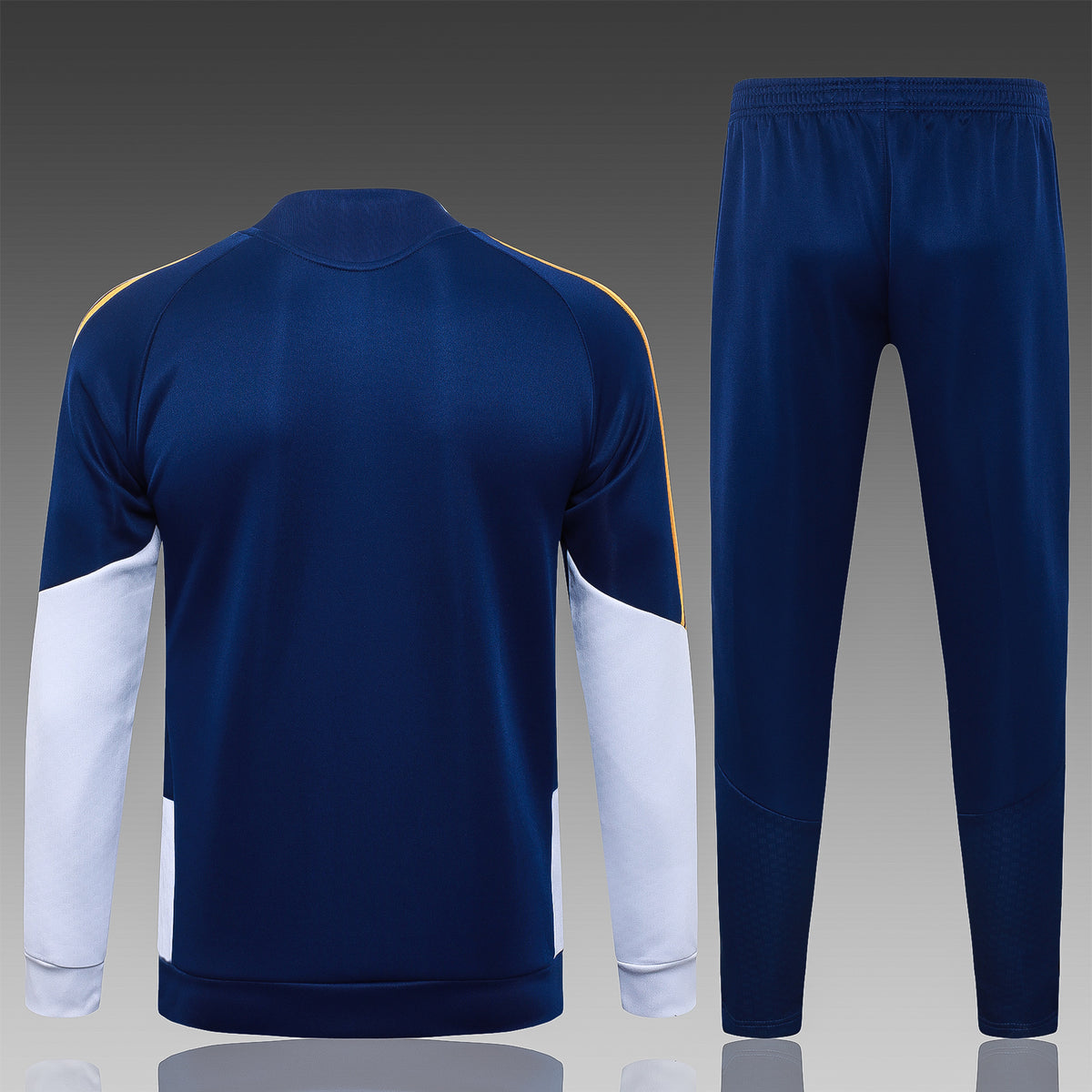 2026-27 Real Madrid Royal Blue White Sleeves Full Zip Training Suit Adults Or Children