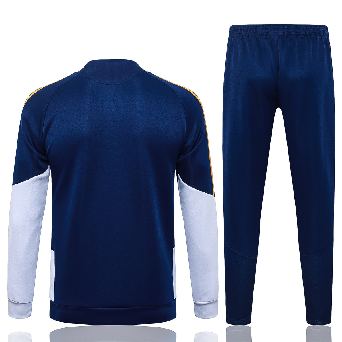 2026-27 Real Madrid Royal Blue White Sleeves Full Zip Training Suit Adults Or Children