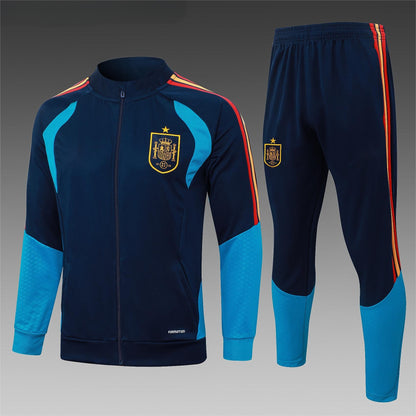 2026 Spain Deep Blue Full Zip Training Suit Adults Or Children