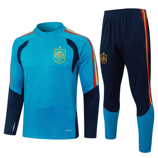 2026 Spain Lake Blue Half Zip Training Suit Adults Or Children