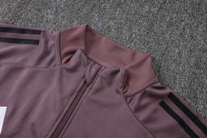 2026-27 Real Madrid Grey Purple Full Zip Training Suit Adults Or Children