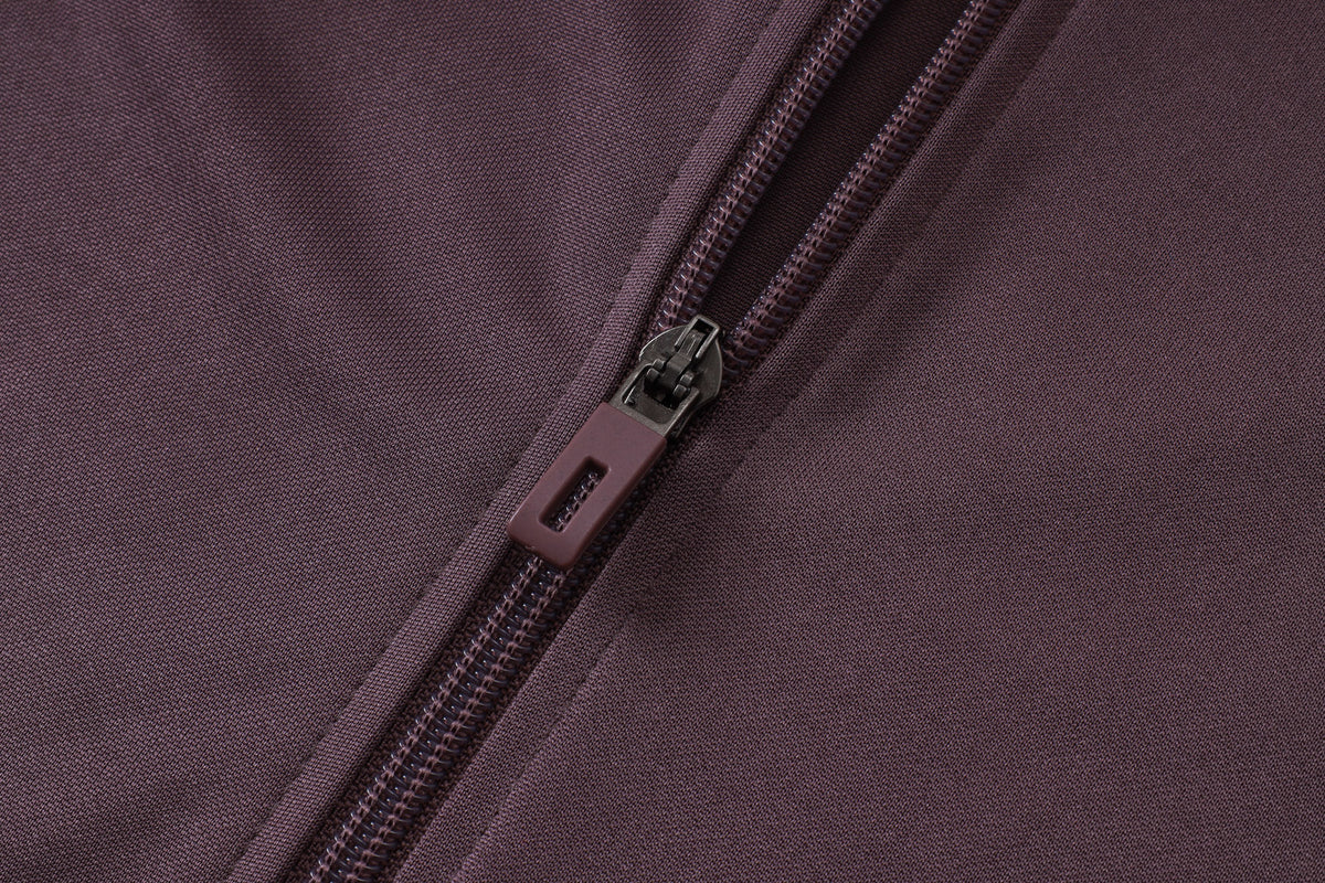 2026-27 Real Madrid Grey Purple Full Zip Training Suit Adults Or Children