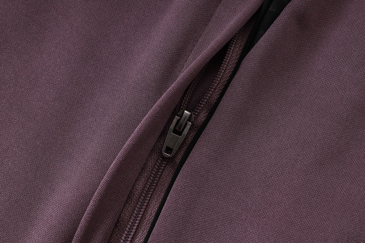 2026-27 Real Madrid Grey Purple Full Zip Training Suit Adults Or Children