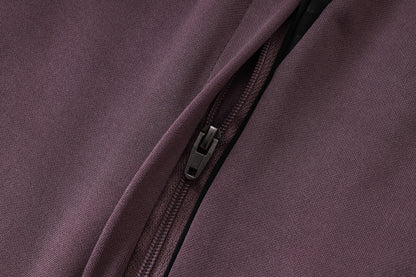 2026-27 Real Madrid Grey Purple Full Zip Training Suit Adults Or Children