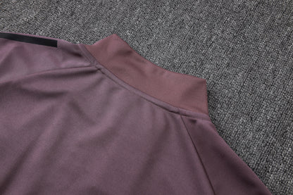 2026-27 Real Madrid Grey Purple Full Zip Training Suit Adults Or Children