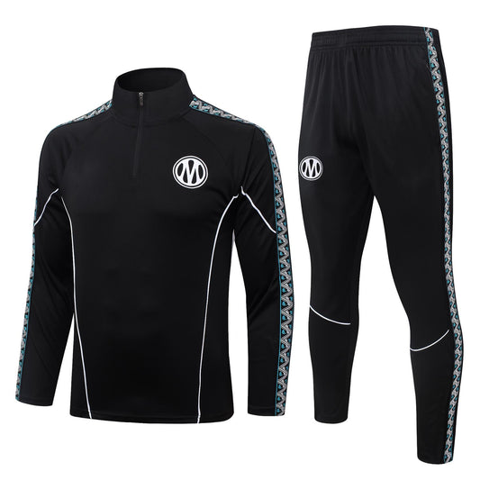 2026-27 Marseille Black Half Zip Training Suit Adults Or Children