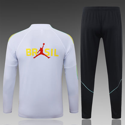 2026 Brazil White Half Zip Training Suit Adults Or Children