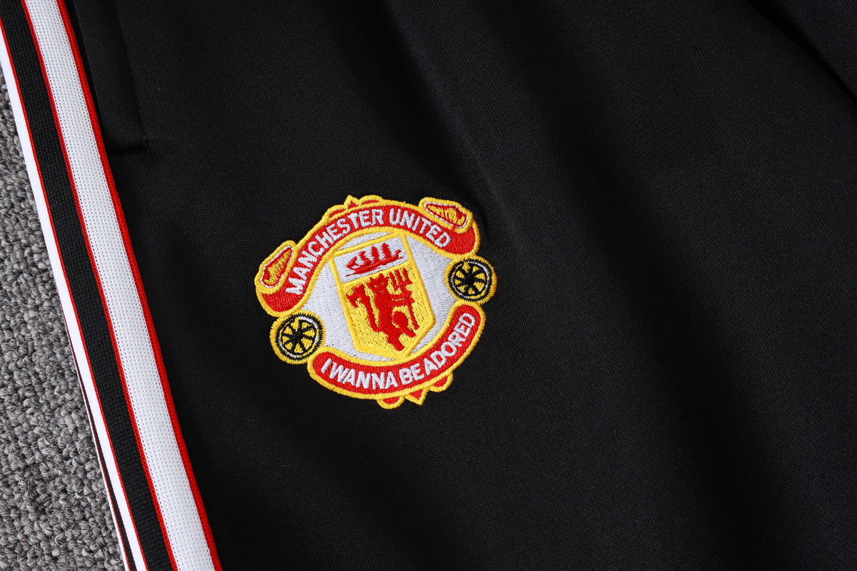 2026-27 Manchester United Black Stone Rose Full Zip Training Suit Adults Or Children