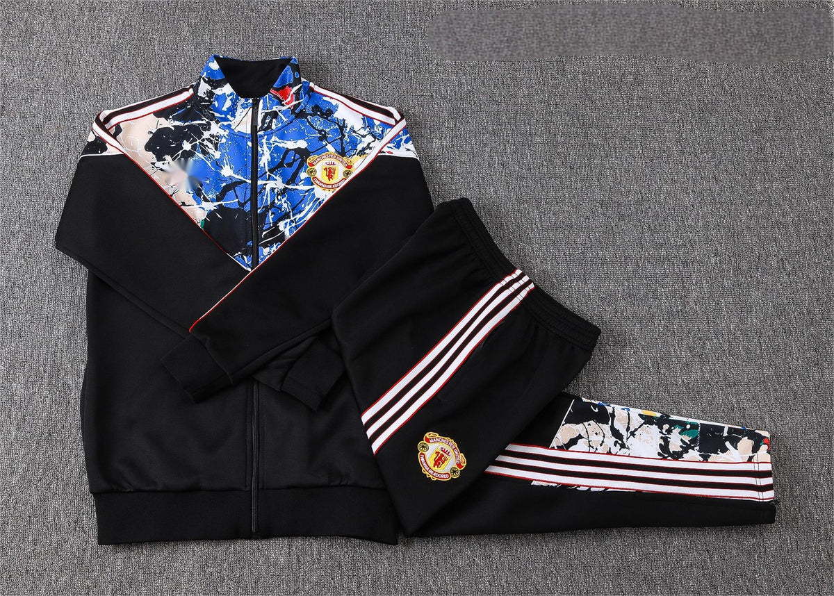 2026-27 Manchester United Black Stone Rose Full Zip Training Suit Adults Or Children