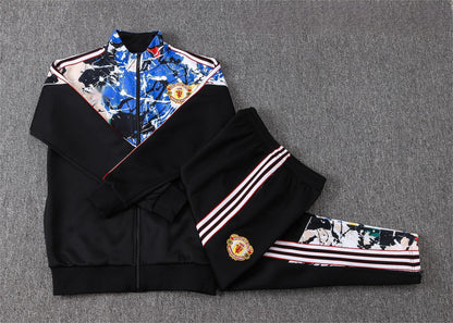 2026-27 Manchester United Black Stone Rose Full Zip Training Suit Adults Or Children