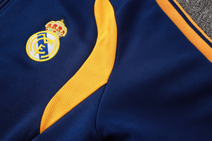 2026-27 Real Madrid Royal Blue White Sleeves Full Zip Training Suit Adults Or Children