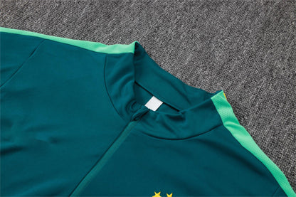 2026 Brazil Deep Green Half Zip Training Suit Adults Or Children