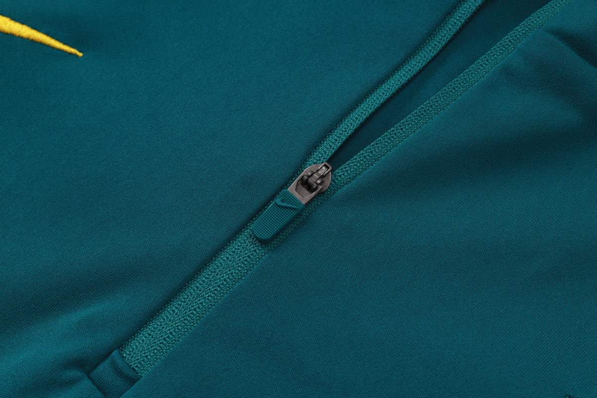 2026 Brazil Deep Green Half Zip Training Suit Adults Or Children
