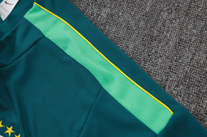 2026 Brazil Deep Green Half Zip Training Suit Adults Or Children