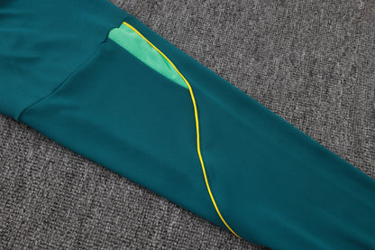 2026 Brazil Deep Green Half Zip Training Suit Adults Or Children