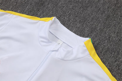 2026 Brazil White Half Zip Training Suit Adults Or Children