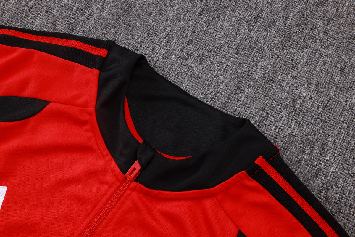 2026-27 Manchester United Red Black Full Zip Training Suit Adults or Children
