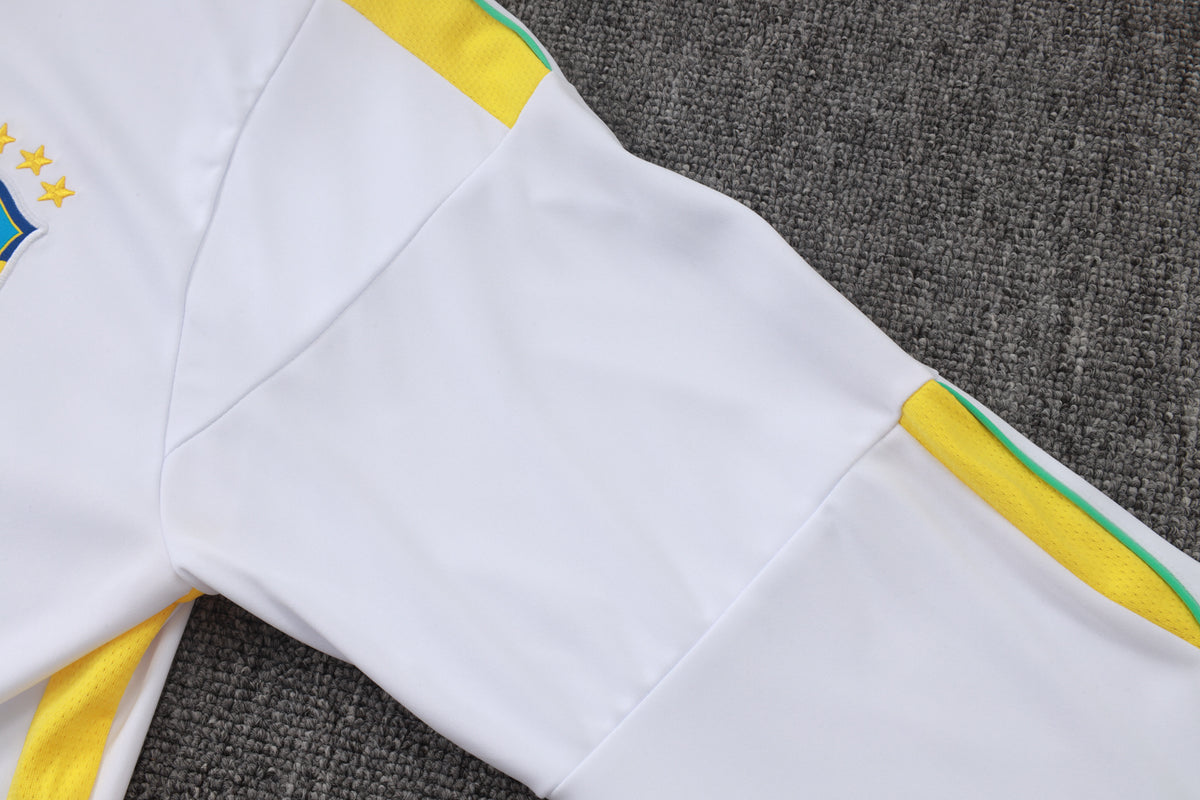 2026 Brazil White Half Zip Training Suit Adults Or Children