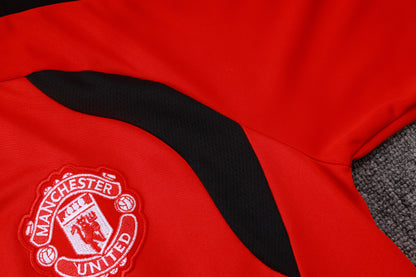 2026-27 Manchester United Red Black Full Zip Training Suit Adults or Children
