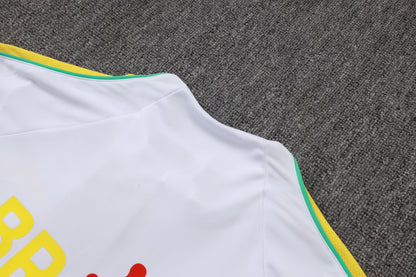 2026 Brazil White Half Zip Training Suit Adults Or Children