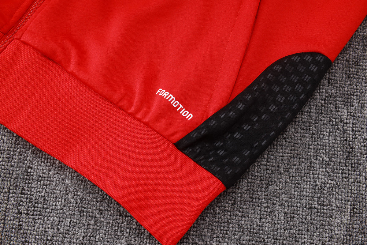 2026-27 Manchester United Red Black Full Zip Training Suit Adults or Children