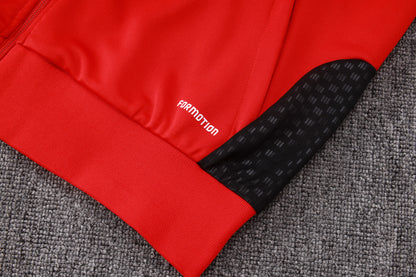 2026-27 Manchester United Red Black Full Zip Training Suit Adults or Children
