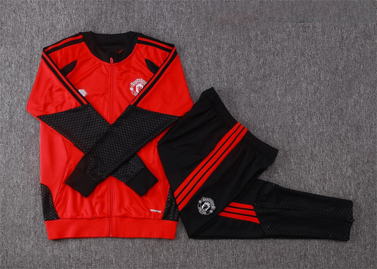 2026-27 Manchester United Red Black Full Zip Training Suit Adults or Children
