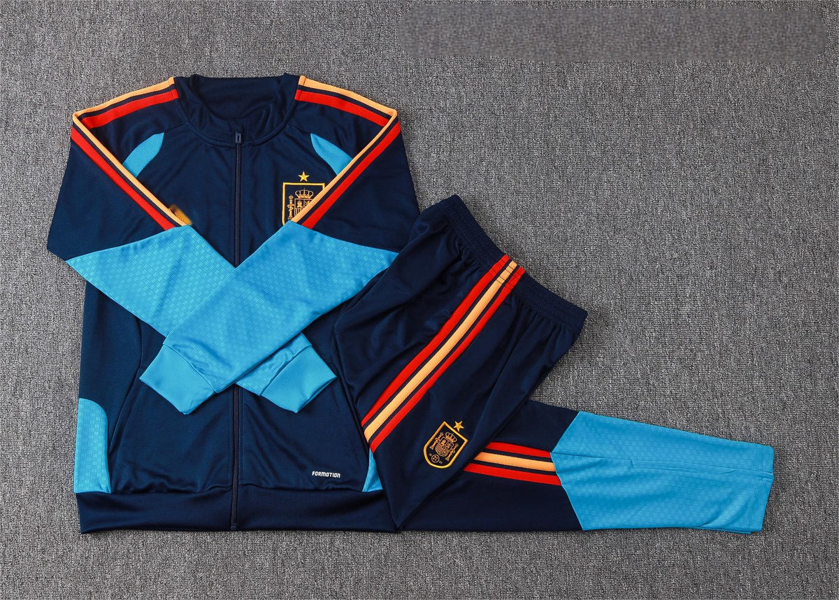 2026 Spain Deep Blue Full Zip Training Suit Adults Or Children