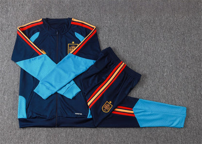 2026 Spain Deep Blue Full Zip Training Suit Adults Or Children