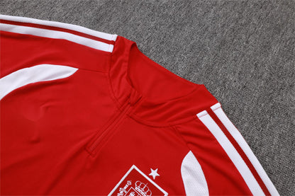 2026 Spain Red Half Zip Training Suit Adults Or Children