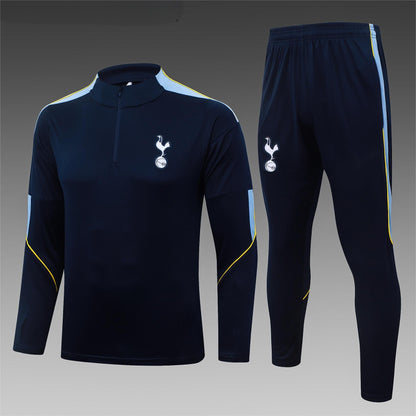 2026-27 Tottenham Hotspur Black Half Zip Training Suit Adults Or Children