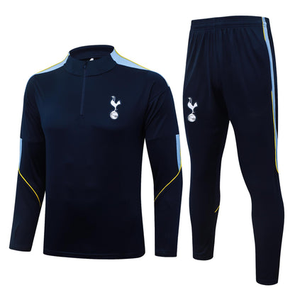 2026-27 Tottenham Hotspur Black Half Zip Training Suit Adults Or Children