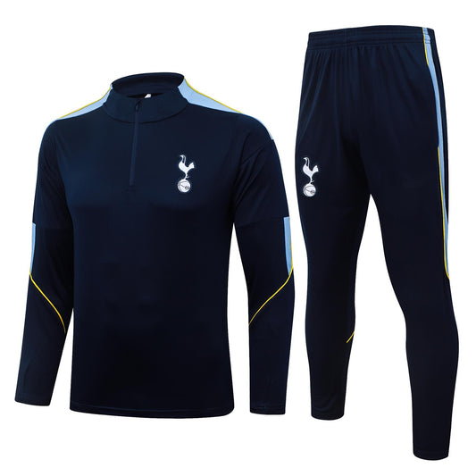 2026-27 Tottenham Hotspur Black Half Zip Training Suit Adults Or Children