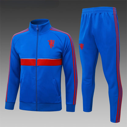 2026-27 Manchester United Color Blue Full Zip Training Suit Adults Or Children